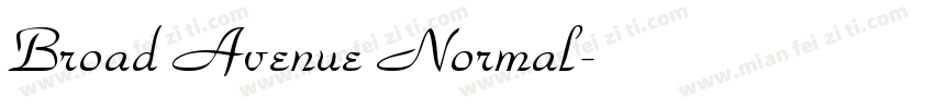 Broad Avenue Normal字体转换